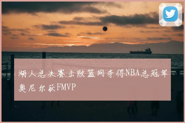 湖人总决赛击败篮网夺得NBA总冠军奥尼尔获FMVP